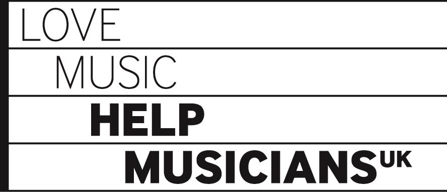 Help Musicians UK Logo: They funded research and development surrounding the composition of Beacons.