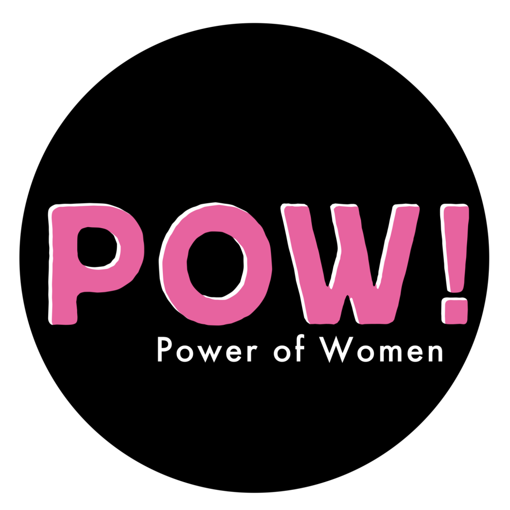 POW! Logo - a charity celebrating and exploring  issues around feminism, women and girls. 