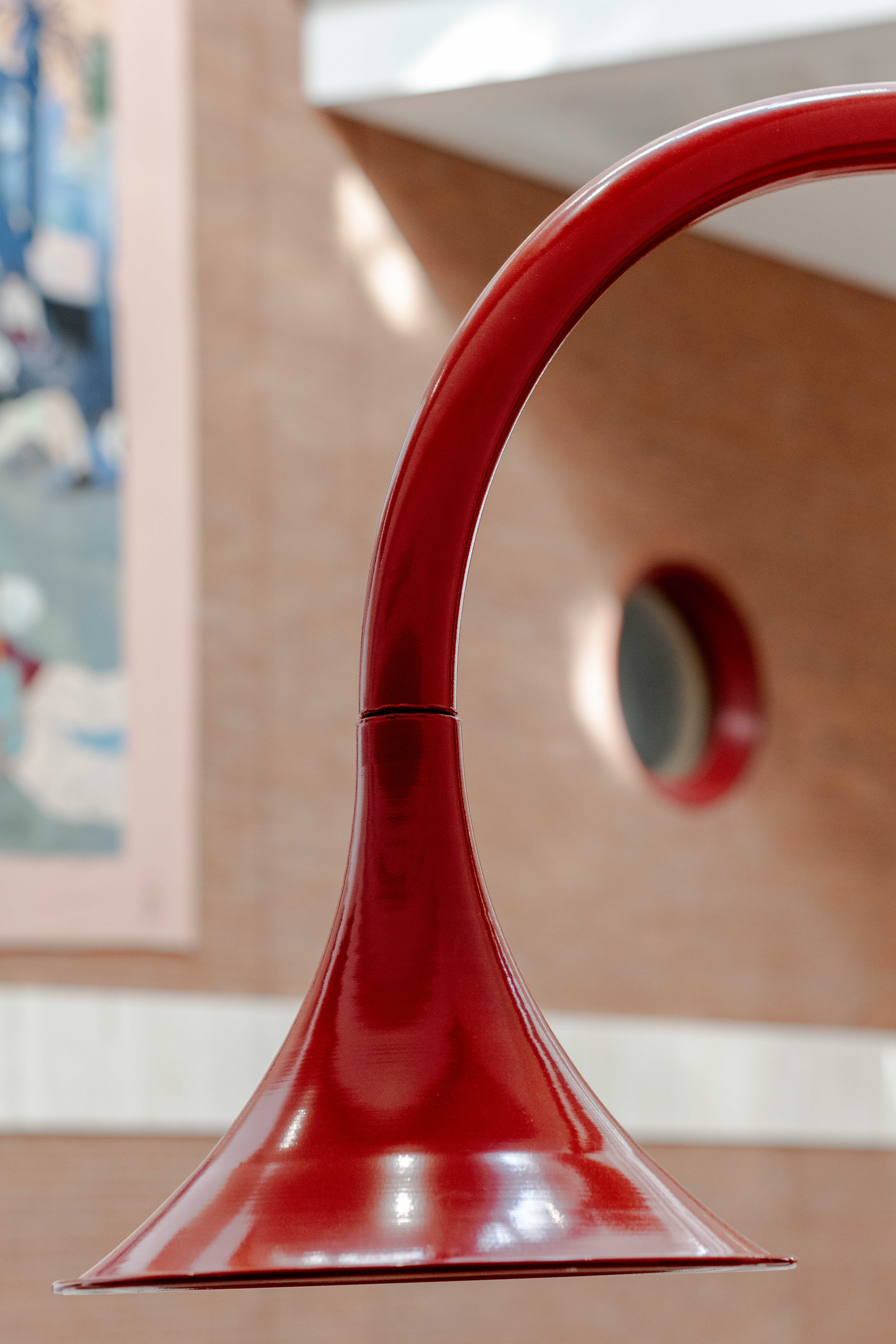 Image of Emily Peasgood's Listening Desk in The British Library. Close up of the listening horn.
